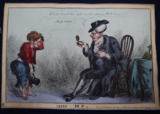 A group 18th and 19th century William Heath cartoons and prints